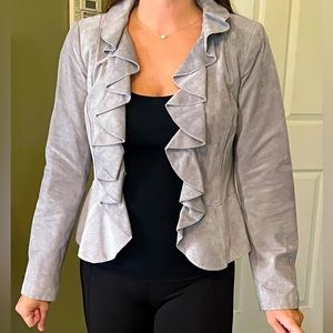 White House Black market 100% leather suede jacket.